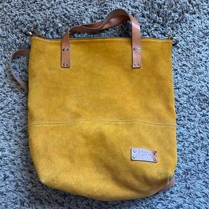 Joji & Co yellow suede EZ backpack! Convertible into crossbody 💕☀️